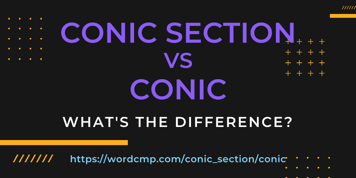 Difference between conic section and conic