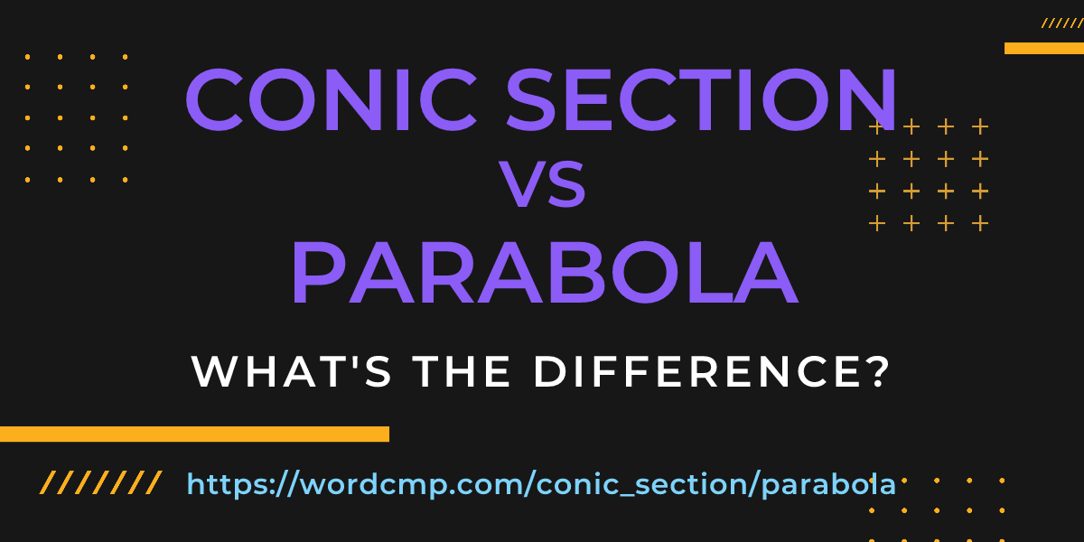 Difference between conic section and parabola