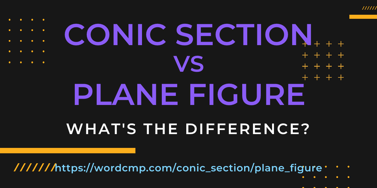Difference between conic section and plane figure