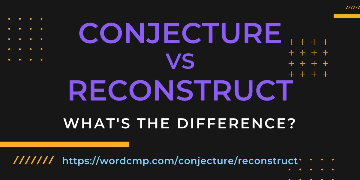 Difference between conjecture and reconstruct