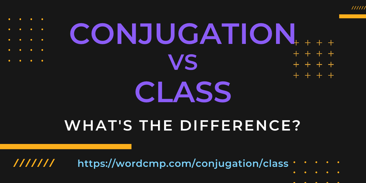 Difference between conjugation and class
