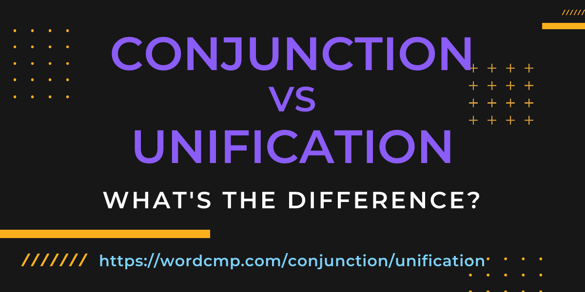 Difference between conjunction and unification