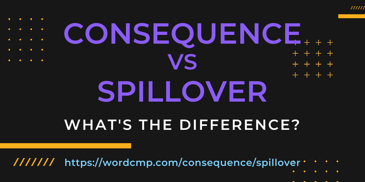 Difference between consequence and spillover