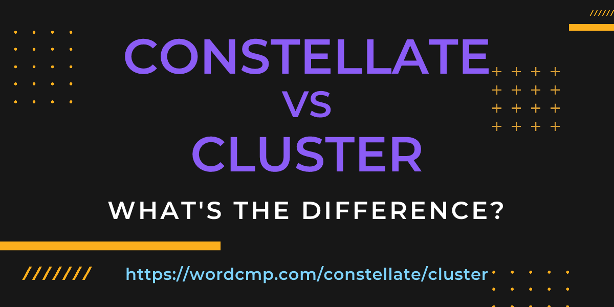 Difference between constellate and cluster