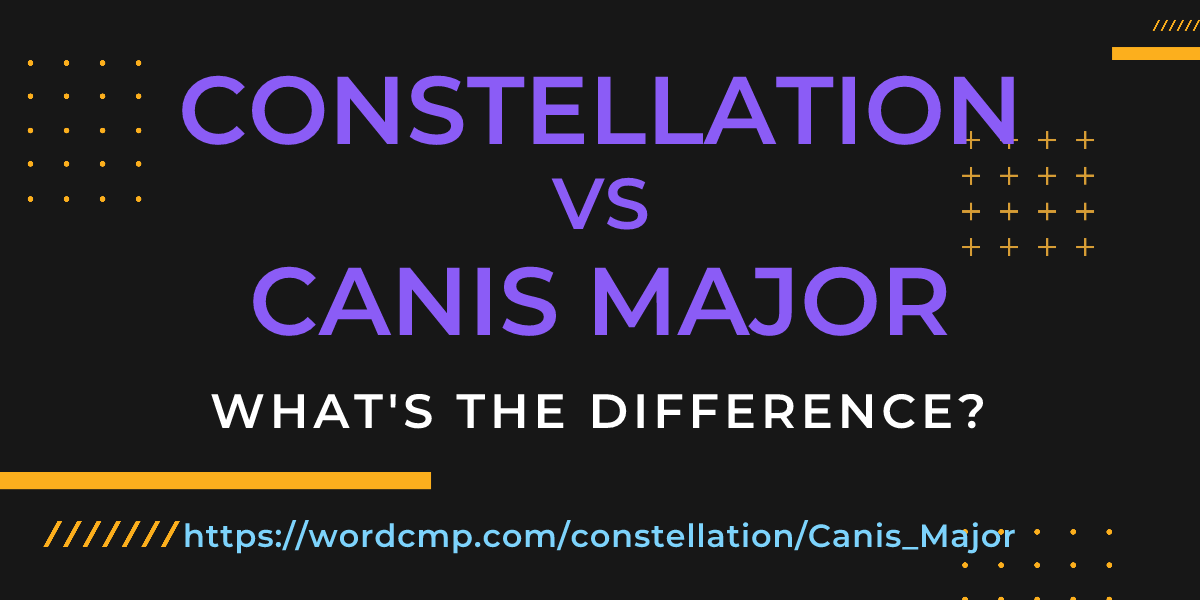 Difference between constellation and Canis Major