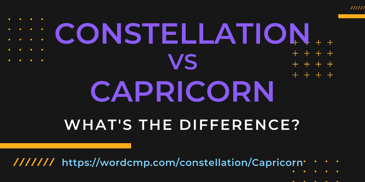 Difference between constellation and Capricorn