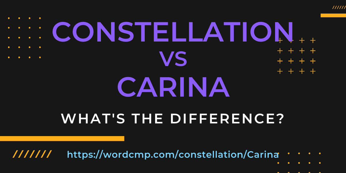 Difference between constellation and Carina