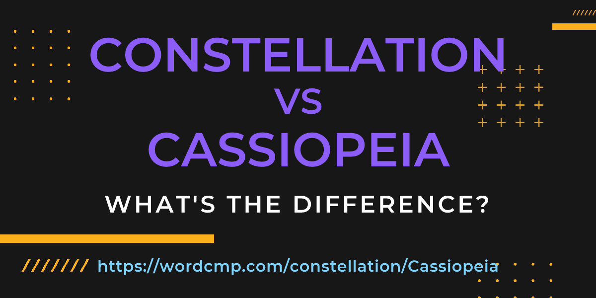 Difference between constellation and Cassiopeia