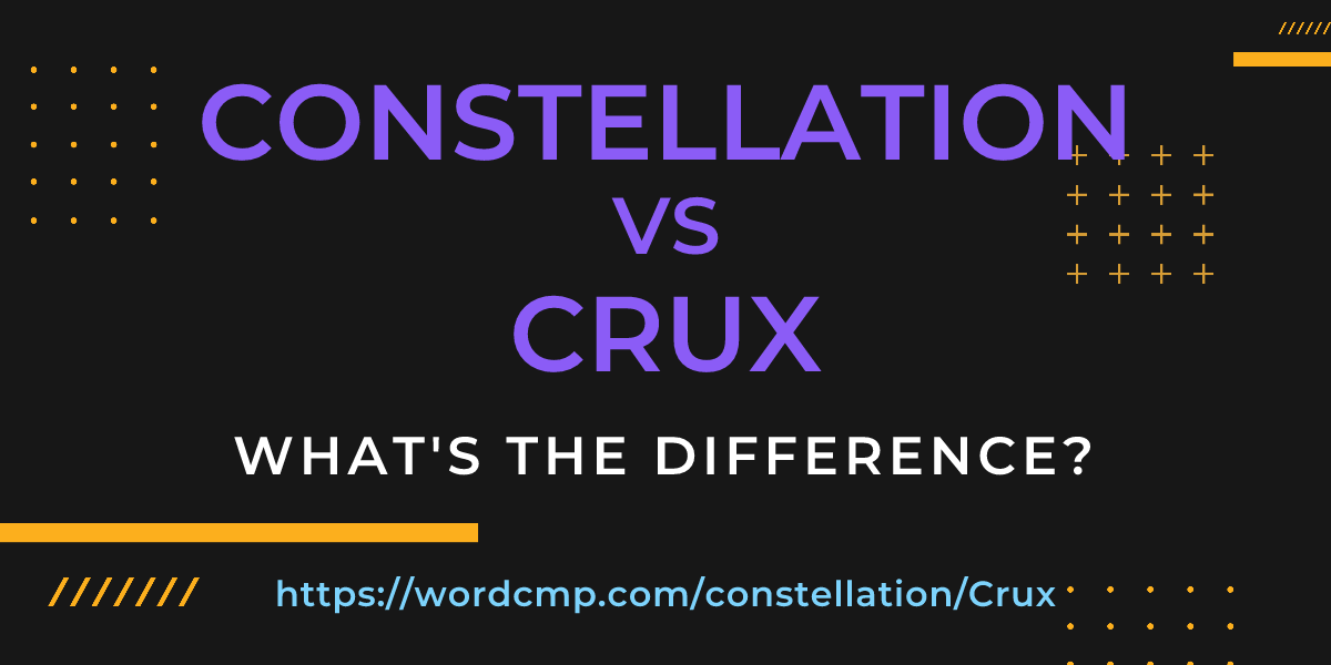 Difference between constellation and Crux