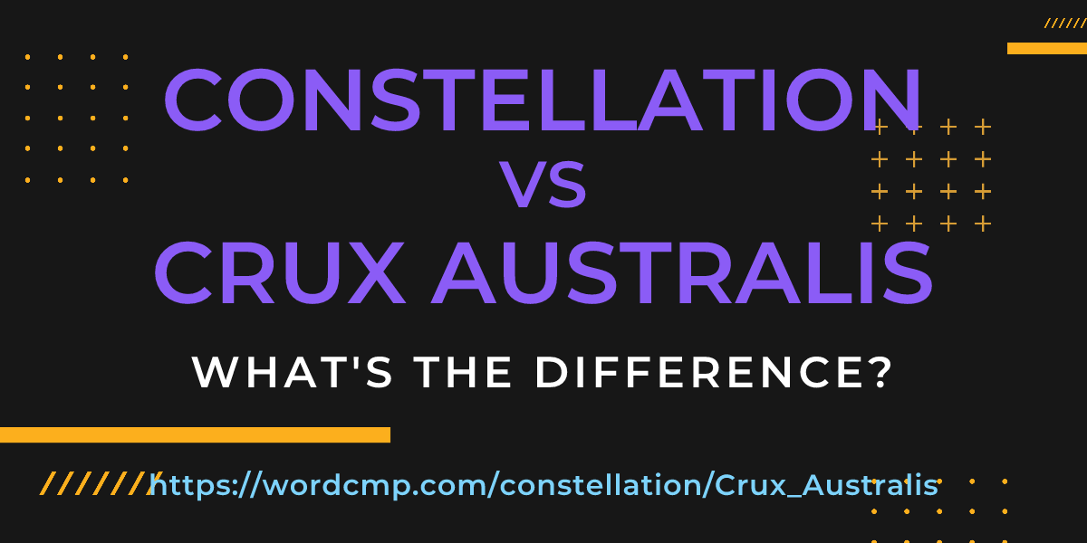 Difference between constellation and Crux Australis