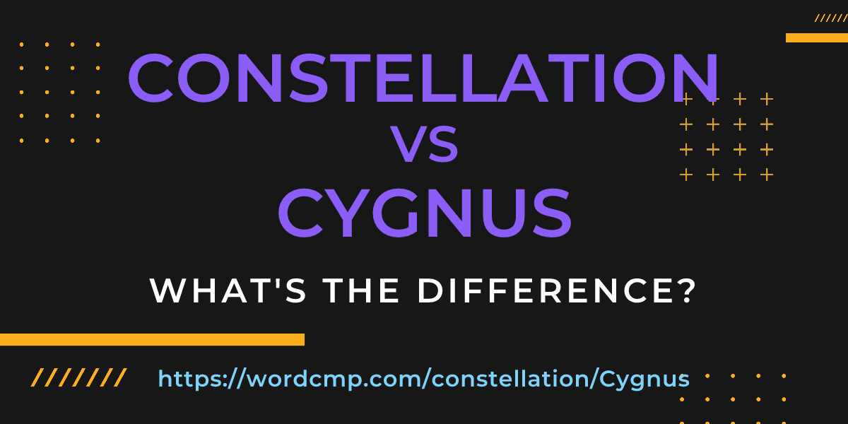 Difference between constellation and Cygnus