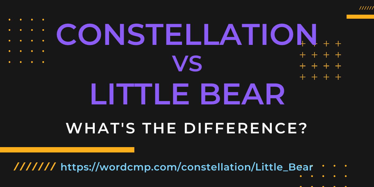 Difference between constellation and Little Bear