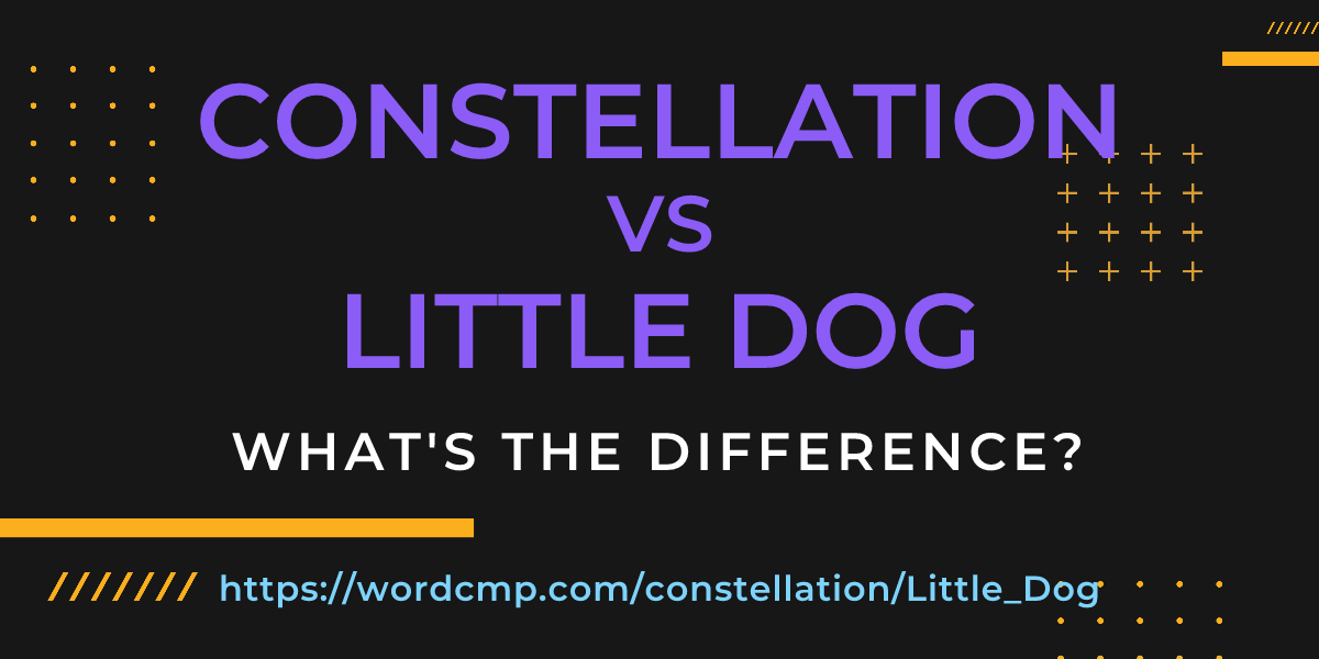 Difference between constellation and Little Dog