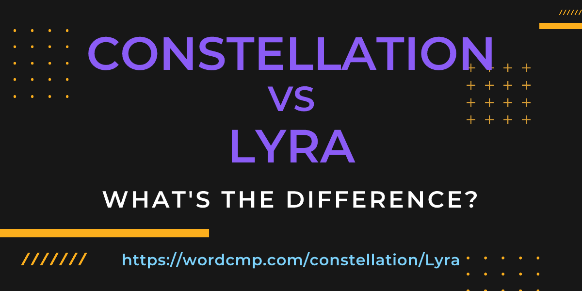 Difference between constellation and Lyra
