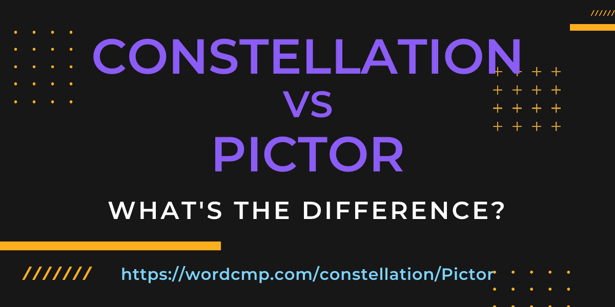 Difference between constellation and Pictor