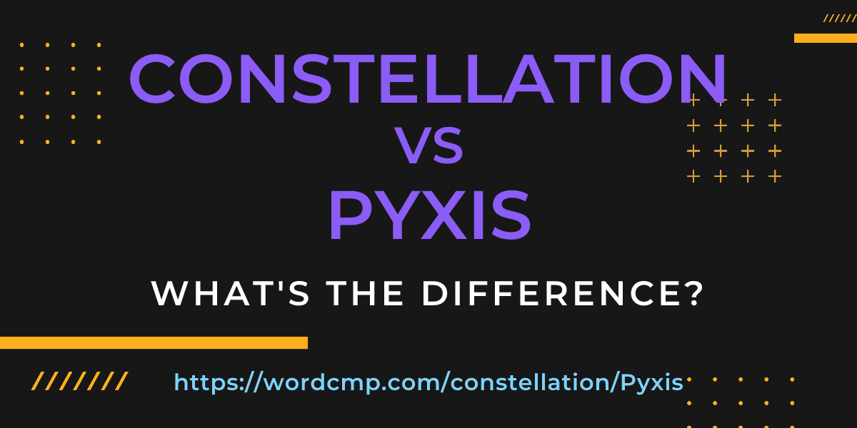 Difference between constellation and Pyxis