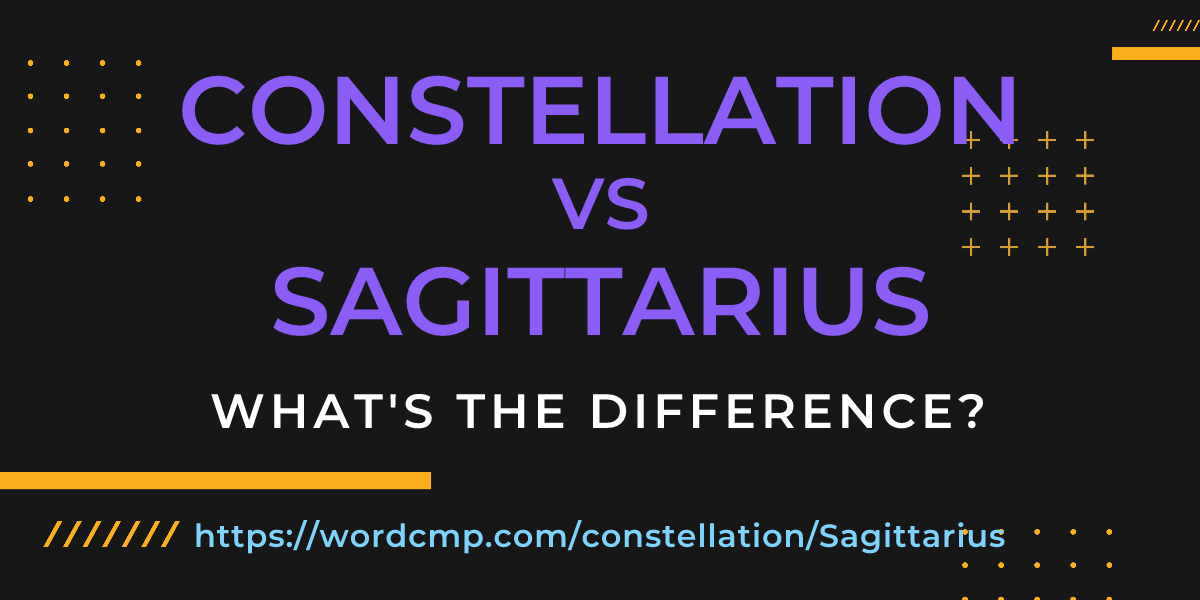 Difference between constellation and Sagittarius
