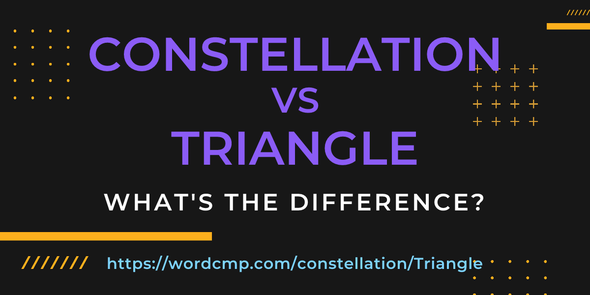 Difference between constellation and Triangle
