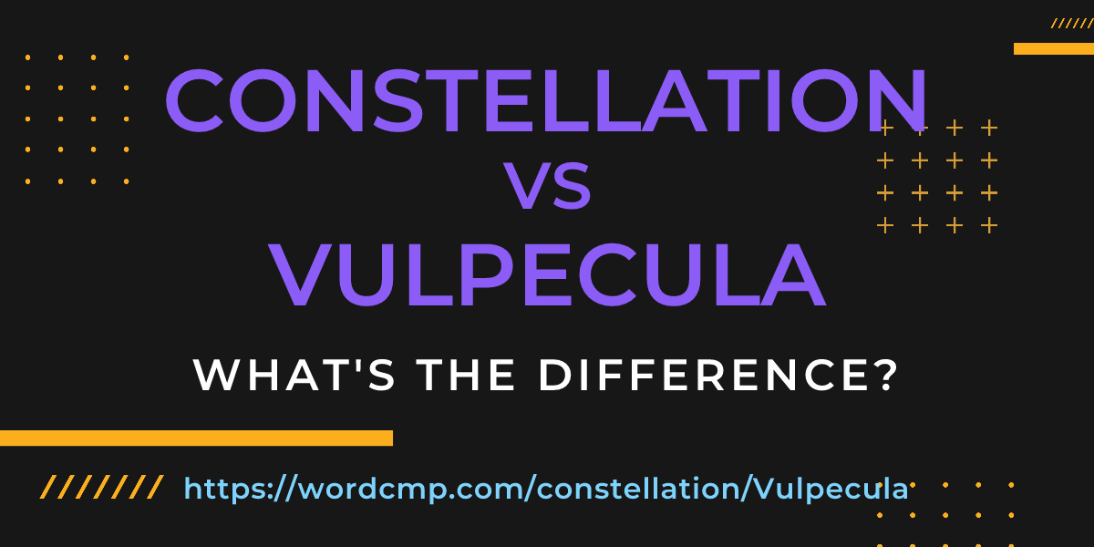 Difference between constellation and Vulpecula