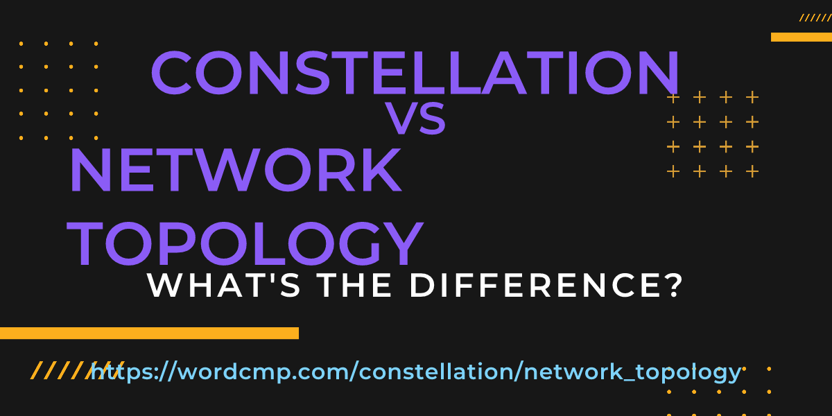 Difference between constellation and network topology