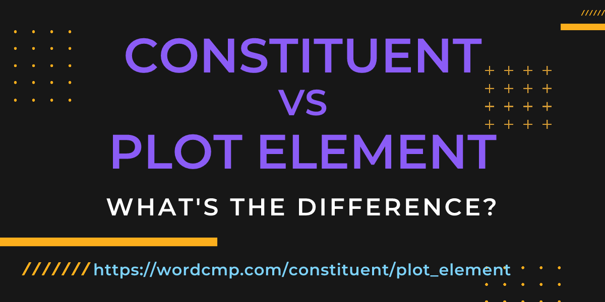 Difference between constituent and plot element