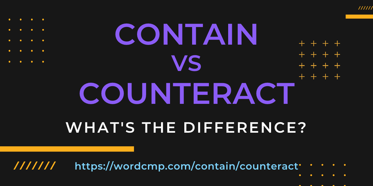 Difference between contain and counteract