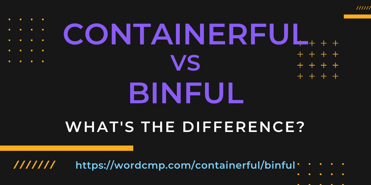 Difference between containerful and binful