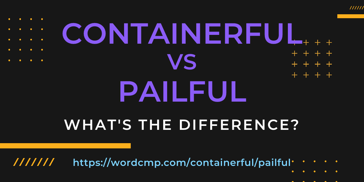 Difference between containerful and pailful