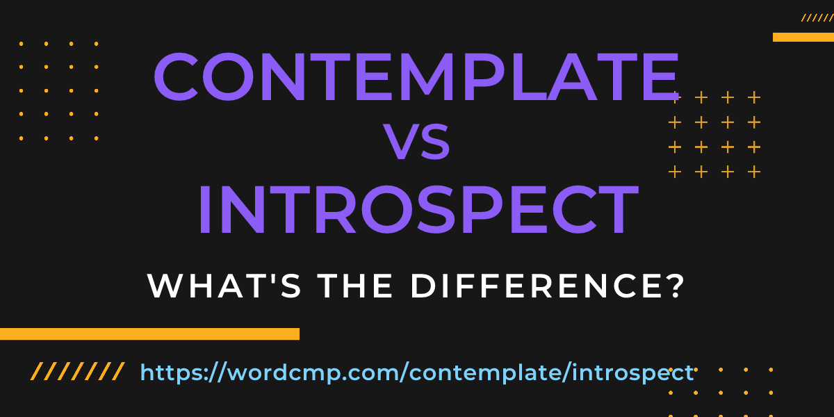 Difference between contemplate and introspect