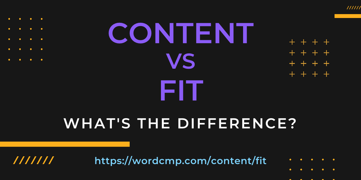 Difference between content and fit