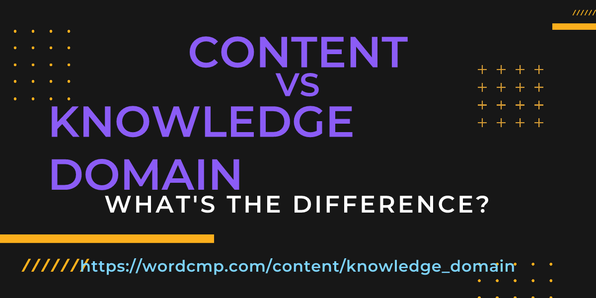 Difference between content and knowledge domain