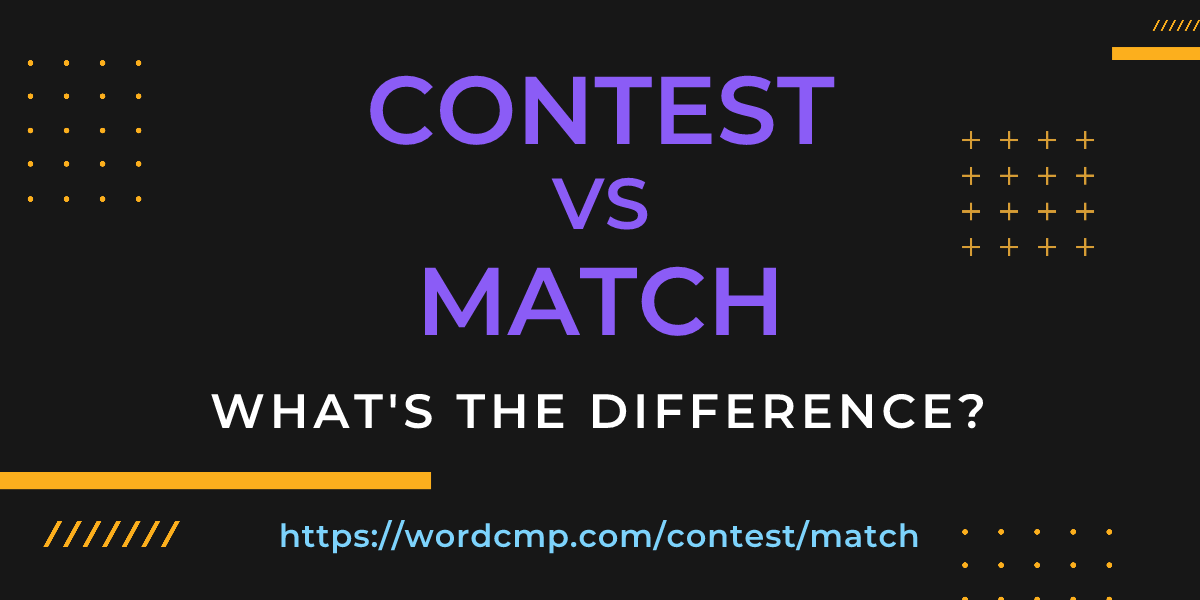 Difference between contest and match