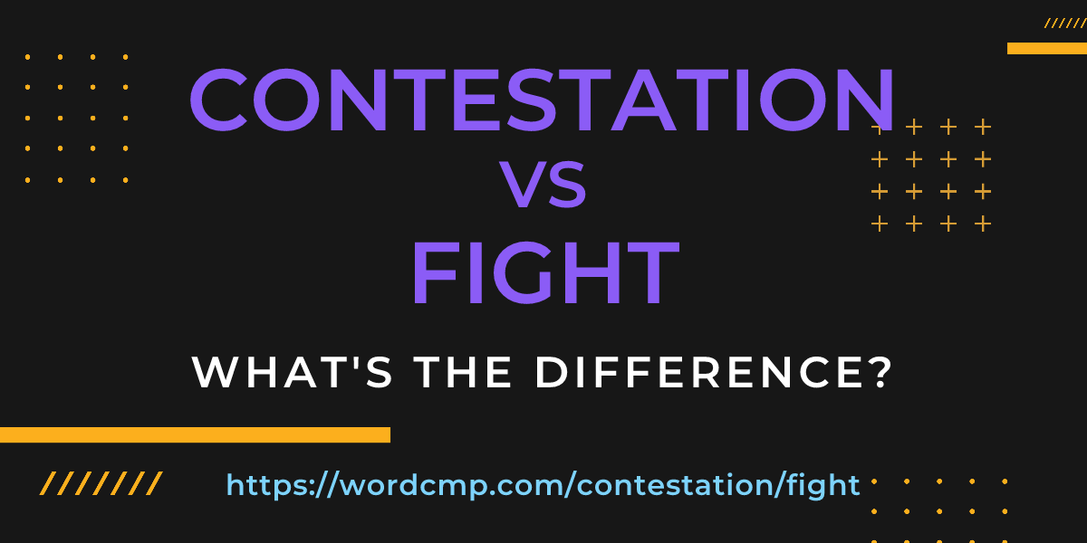 Difference between contestation and fight
