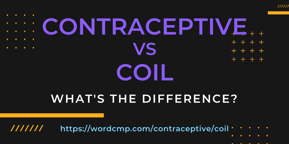 Difference between contraceptive and coil