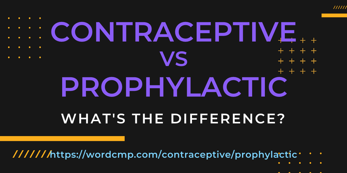 Difference between contraceptive and prophylactic