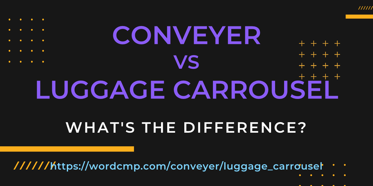 Difference between conveyer and luggage carrousel