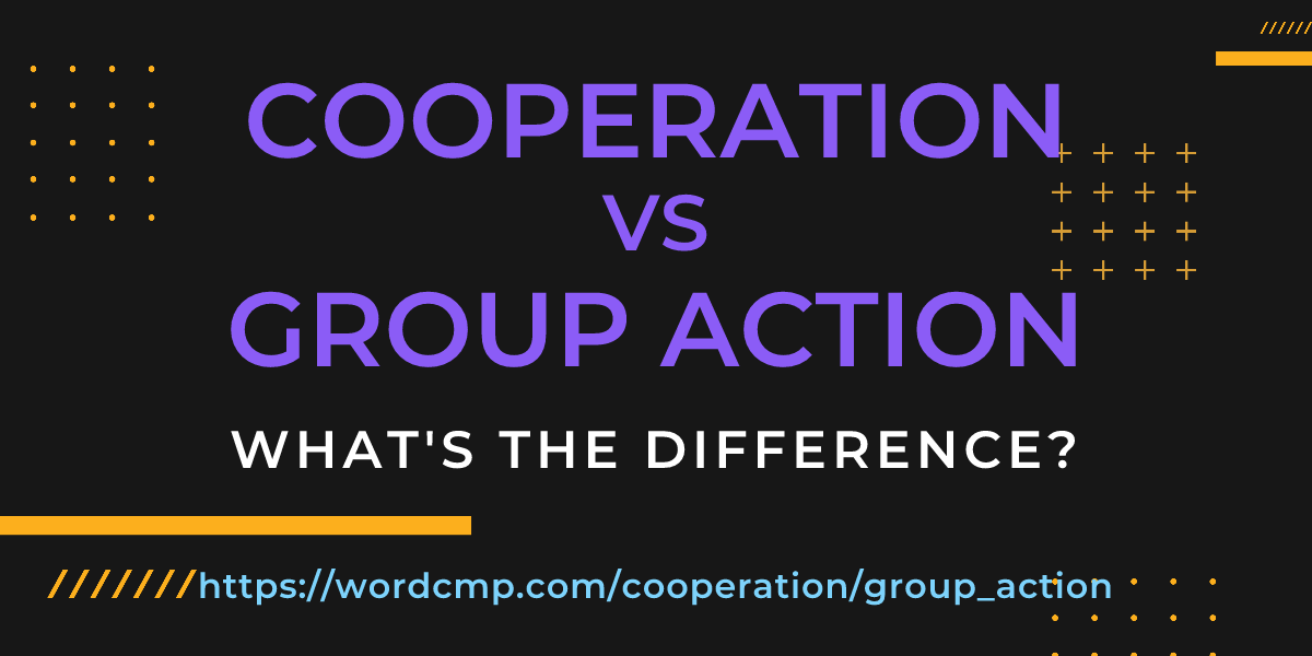 Difference between cooperation and group action