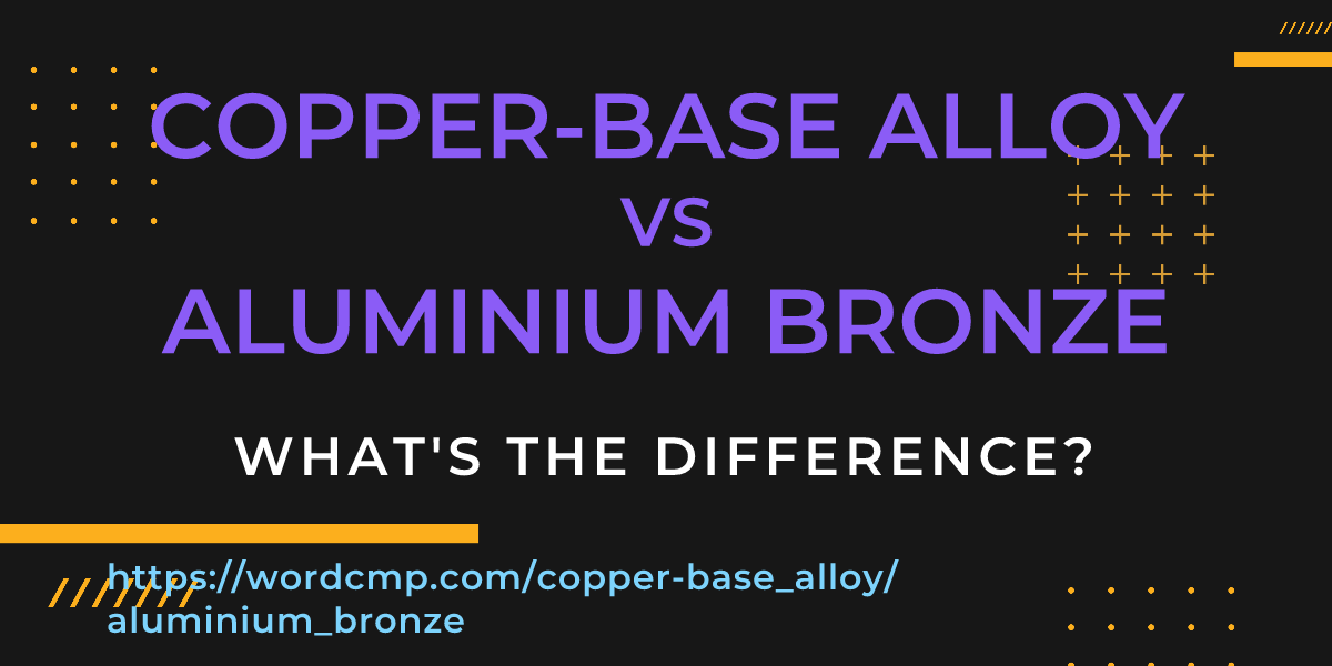 Difference between copper-base alloy and aluminium bronze