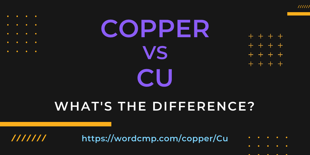 Difference between copper and Cu