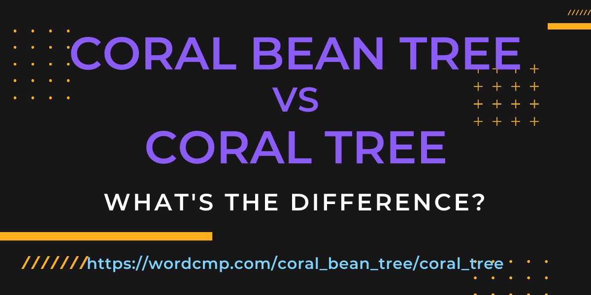 Difference between coral bean tree and coral tree