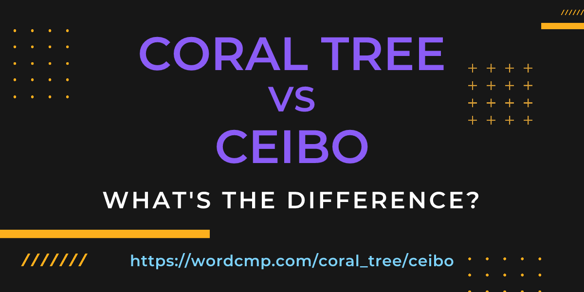 Difference between coral tree and ceibo