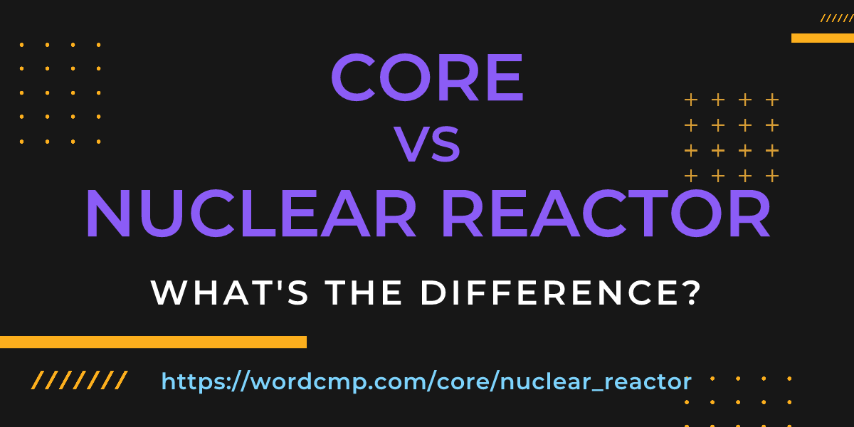 Difference between core and nuclear reactor