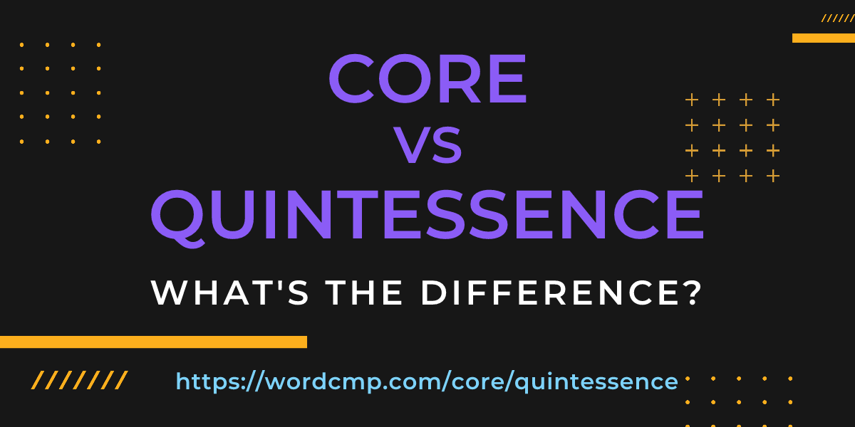 Difference between core and quintessence