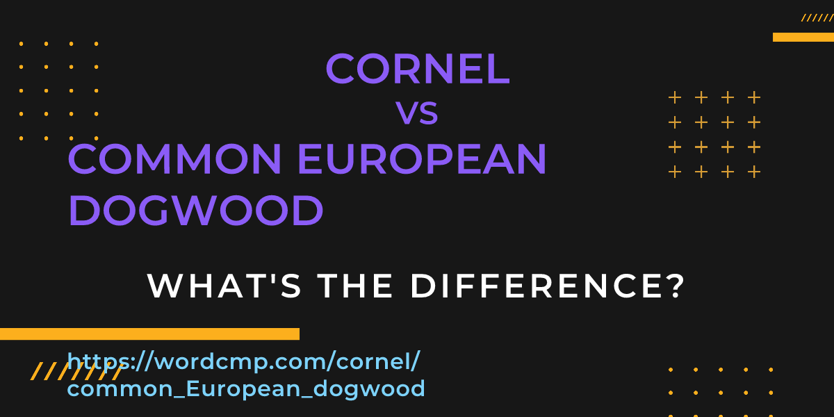 Difference between cornel and common European dogwood