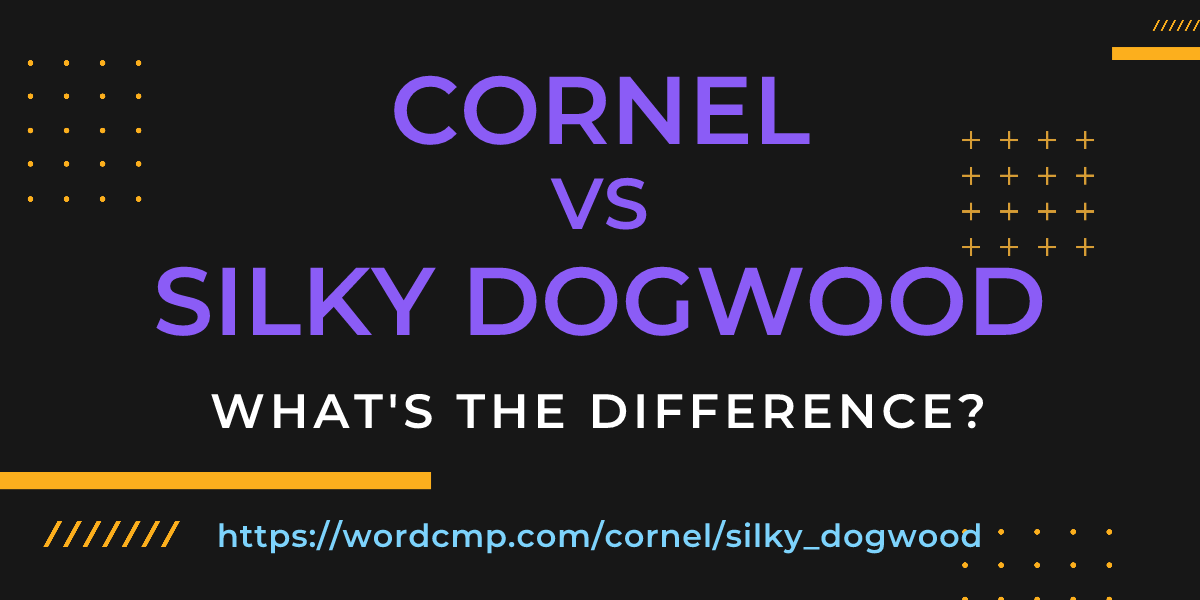 Difference between cornel and silky dogwood
