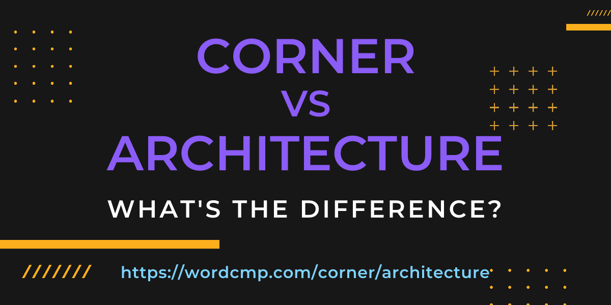 Difference between corner and architecture