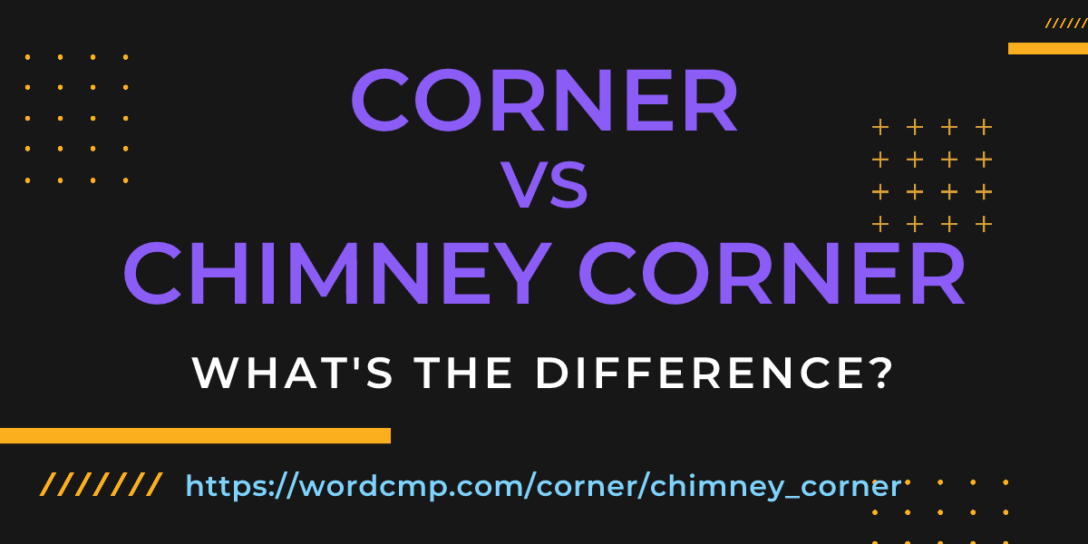 Difference between corner and chimney corner