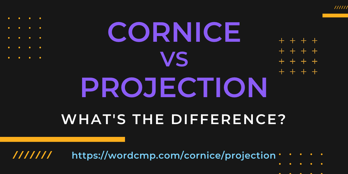 Difference between cornice and projection