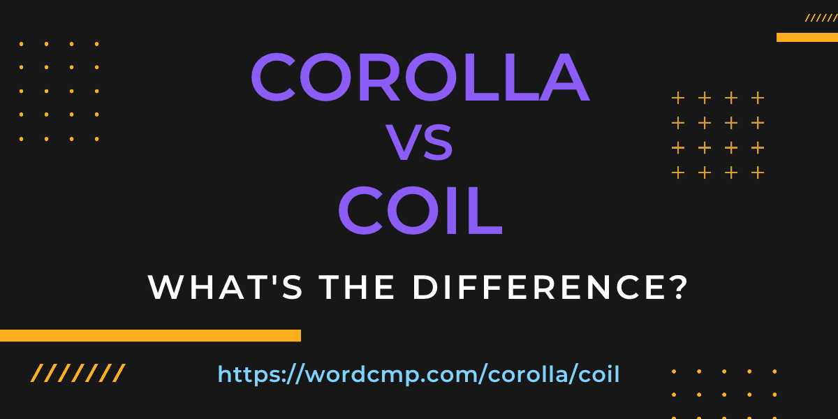 Difference between corolla and coil