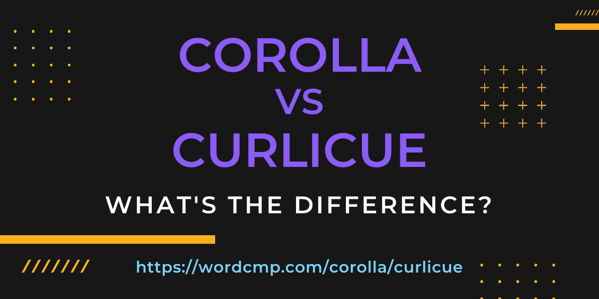 Difference between corolla and curlicue